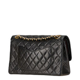 シャネル マトラッセ ココマーク ダブルフラップ チェーン ショルダーバッグ ブラック ラムスキン レディース CHANEL 【中古】